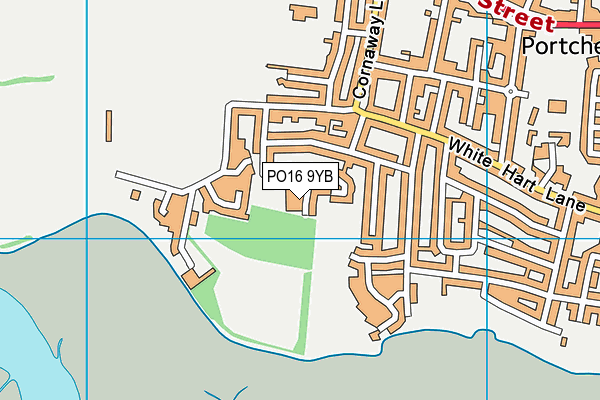 PO16 9YB map - OS VectorMap District (Ordnance Survey)