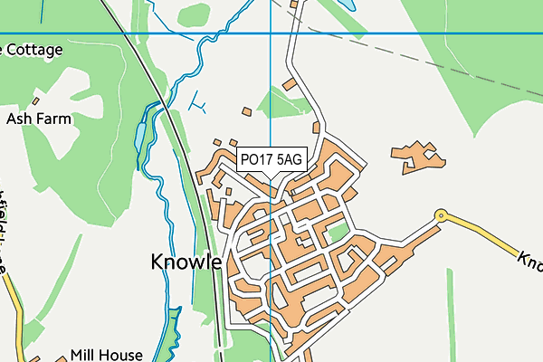 PO17 5AG map - OS VectorMap District (Ordnance Survey)