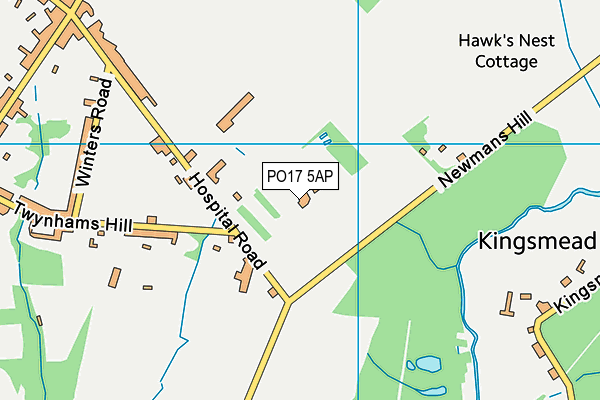 PO17 5AP map - OS VectorMap District (Ordnance Survey)