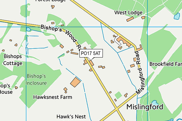 Swanmore Golf Centre map (PO17 5AT) - OS VectorMap District (Ordnance Survey)
