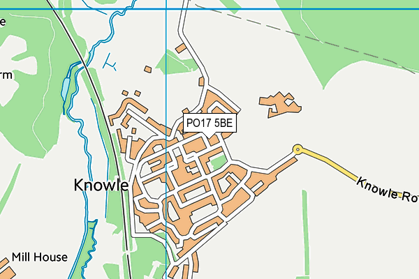 PO17 5BE map - OS VectorMap District (Ordnance Survey)