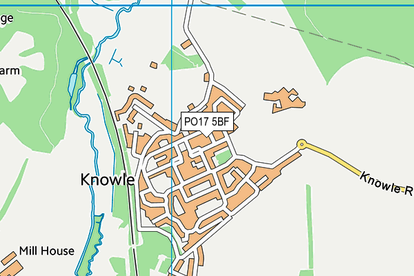 PO17 5BF map - OS VectorMap District (Ordnance Survey)