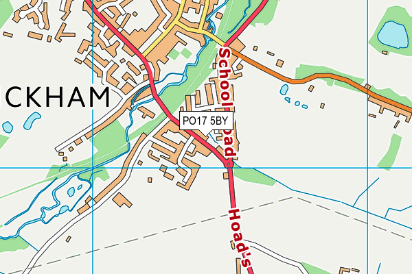 Wickham Community Tennis Club map (PO17 5BY) - OS VectorMap District (Ordnance Survey)