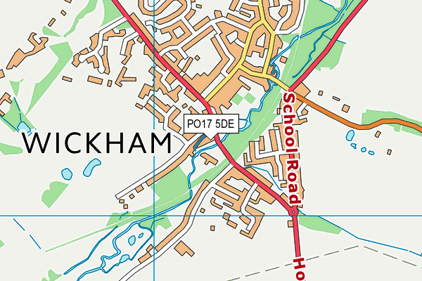 PO17 5DE map - OS VectorMap District (Ordnance Survey)