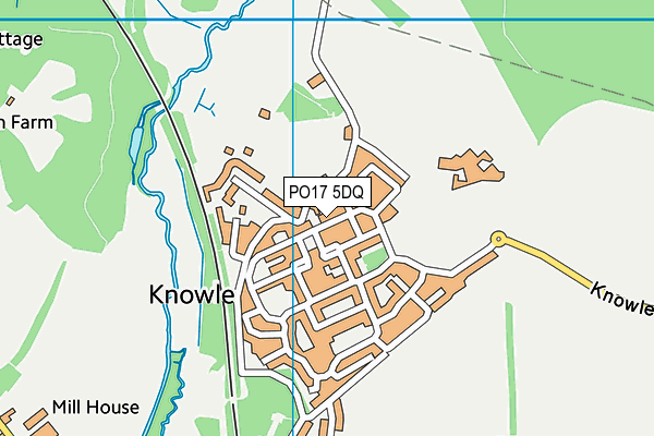 PO17 5DQ map - OS VectorMap District (Ordnance Survey)