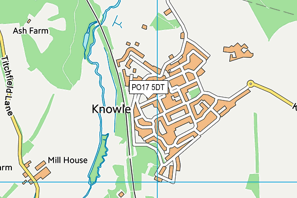PO17 5DT map - OS VectorMap District (Ordnance Survey)