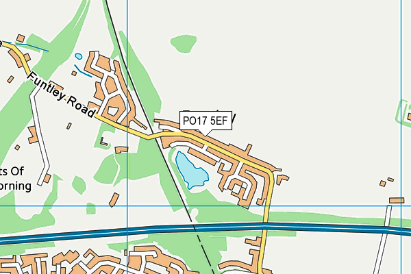 PO17 5EF map - OS VectorMap District (Ordnance Survey)