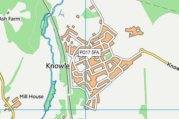 PO17 5FA map - OS VectorMap District (Ordnance Survey)