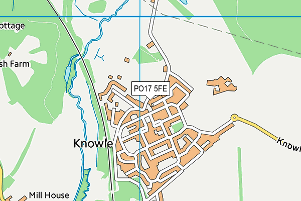 PO17 5FE map - OS VectorMap District (Ordnance Survey)