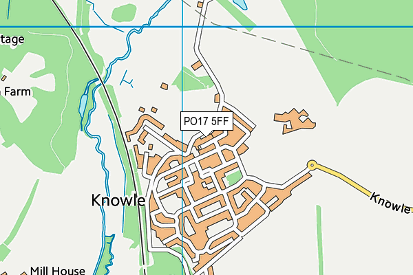 PO17 5FF map - OS VectorMap District (Ordnance Survey)