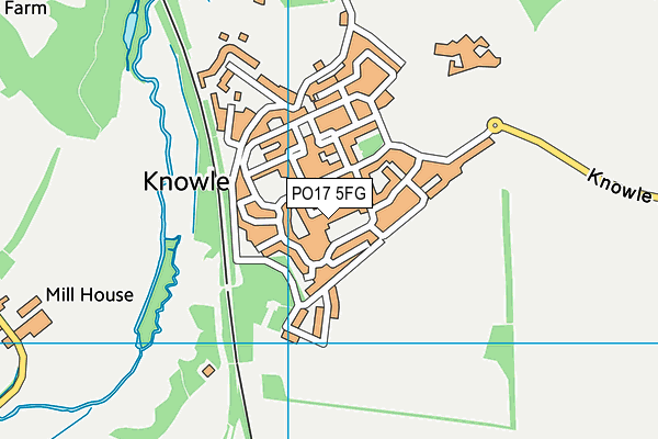 PO17 5FG map - OS VectorMap District (Ordnance Survey)