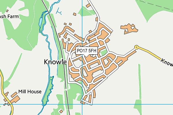 PO17 5FH map - OS VectorMap District (Ordnance Survey)