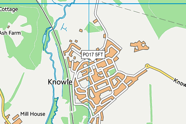 PO17 5FT map - OS VectorMap District (Ordnance Survey)