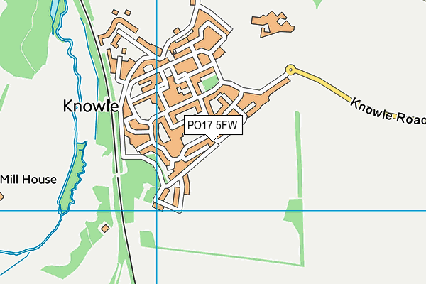 PO17 5FW map - OS VectorMap District (Ordnance Survey)