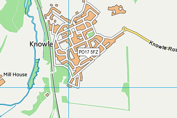 PO17 5FZ map - OS VectorMap District (Ordnance Survey)