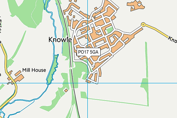 PO17 5GA map - OS VectorMap District (Ordnance Survey)