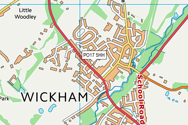 PO17 5HH map - OS VectorMap District (Ordnance Survey)