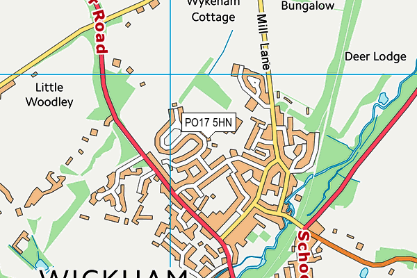 PO17 5HN map - OS VectorMap District (Ordnance Survey)