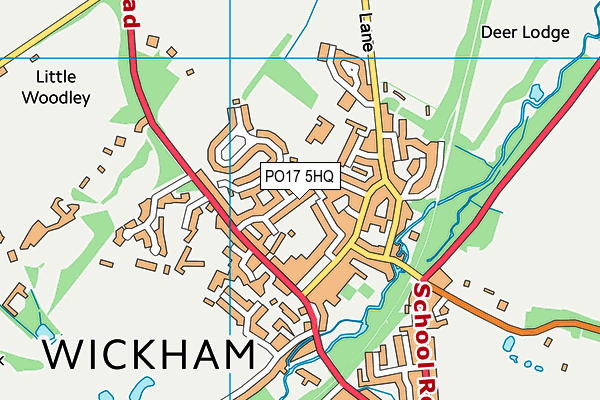 PO17 5HQ map - OS VectorMap District (Ordnance Survey)