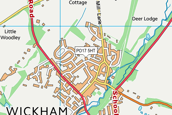 PO17 5HT map - OS VectorMap District (Ordnance Survey)