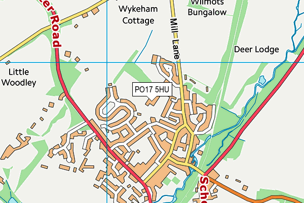 Wickham Church Of England Primary School map (PO17 5HU) - OS VectorMap District (Ordnance Survey)