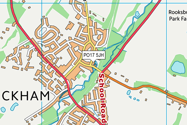 PO17 5JH map - OS VectorMap District (Ordnance Survey)
