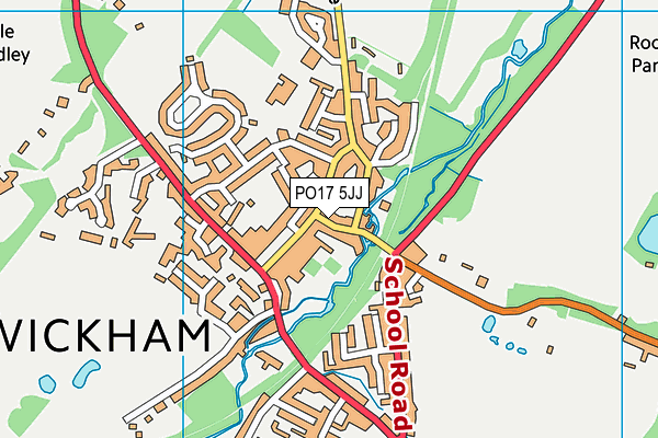 PO17 5JJ map - OS VectorMap District (Ordnance Survey)