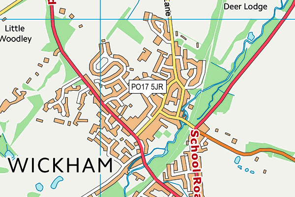PO17 5JR map - OS VectorMap District (Ordnance Survey)