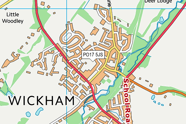 PO17 5JS map - OS VectorMap District (Ordnance Survey)
