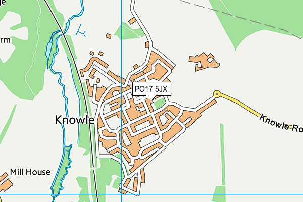PO17 5JX map - OS VectorMap District (Ordnance Survey)