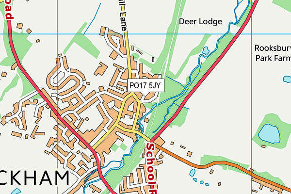 PO17 5JY map - OS VectorMap District (Ordnance Survey)