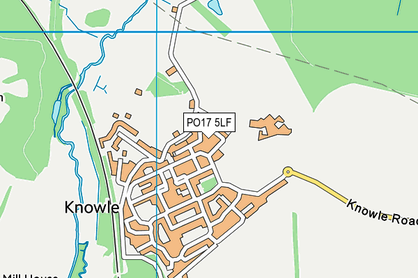 PO17 5LF map - OS VectorMap District (Ordnance Survey)