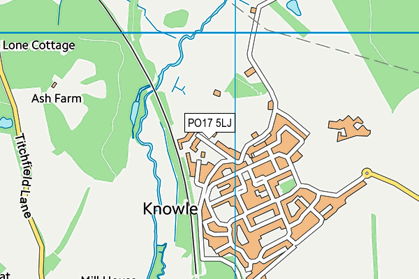 PO17 5LJ map - OS VectorMap District (Ordnance Survey)