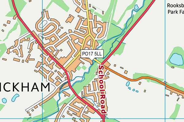 PO17 5LL map - OS VectorMap District (Ordnance Survey)