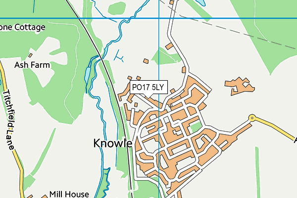 PO17 5LY map - OS VectorMap District (Ordnance Survey)