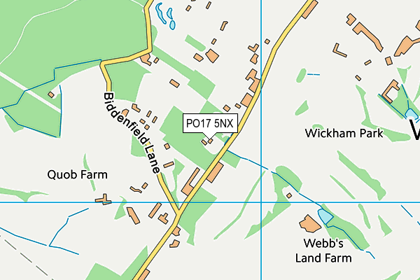 PO17 5NX map - OS VectorMap District (Ordnance Survey)