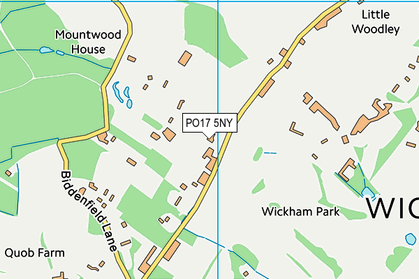 PO17 5NY map - OS VectorMap District (Ordnance Survey)