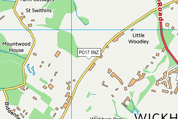 PO17 5NZ map - OS VectorMap District (Ordnance Survey)