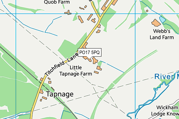 PO17 5PQ map - OS VectorMap District (Ordnance Survey)