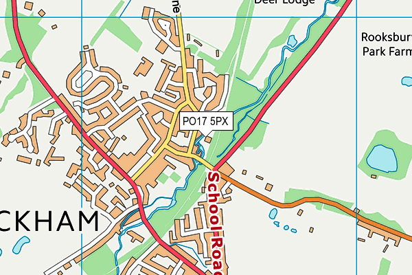 PO17 5PX map - OS VectorMap District (Ordnance Survey)