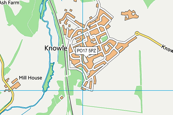 PO17 5PZ map - OS VectorMap District (Ordnance Survey)