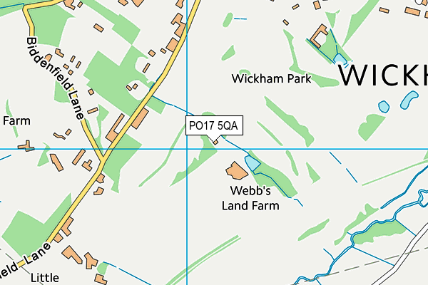 PO17 5QA map - OS VectorMap District (Ordnance Survey)