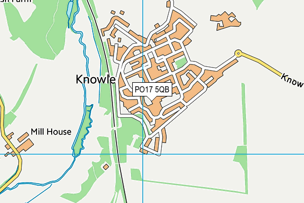 PO17 5QB map - OS VectorMap District (Ordnance Survey)