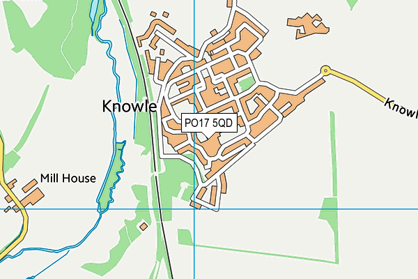 PO17 5QD map - OS VectorMap District (Ordnance Survey)