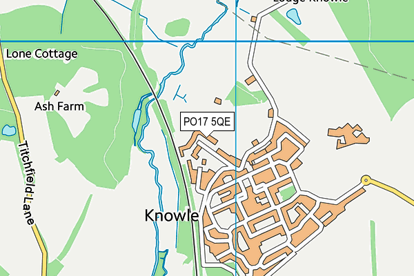 PO17 5QE map - OS VectorMap District (Ordnance Survey)