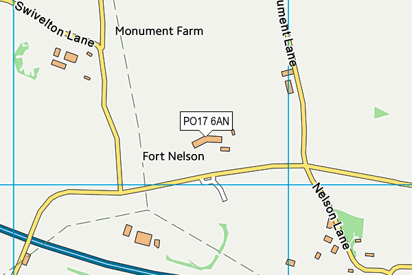 PO17 6AN map - OS VectorMap District (Ordnance Survey)