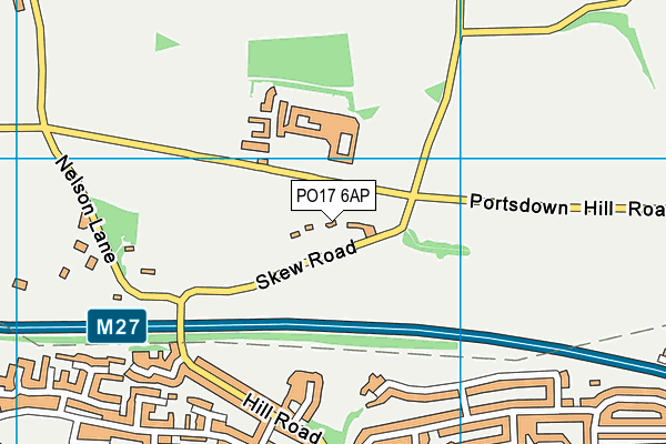 PO17 6AP map - OS VectorMap District (Ordnance Survey)