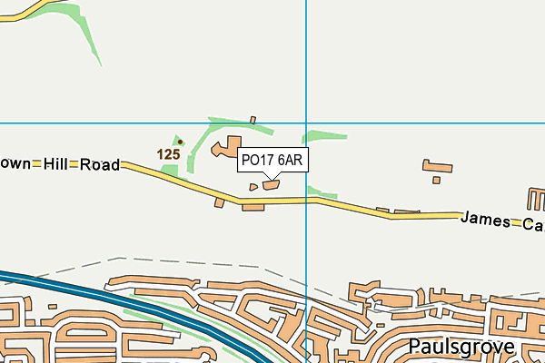 PO17 6AR map - OS VectorMap District (Ordnance Survey)