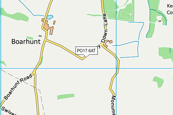 PO17 6AT map - OS VectorMap District (Ordnance Survey)