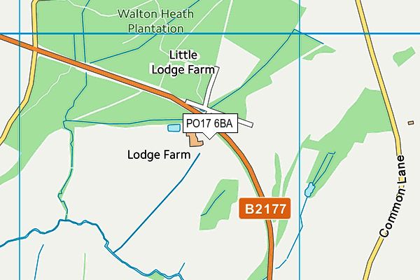 PO17 6BA map - OS VectorMap District (Ordnance Survey)